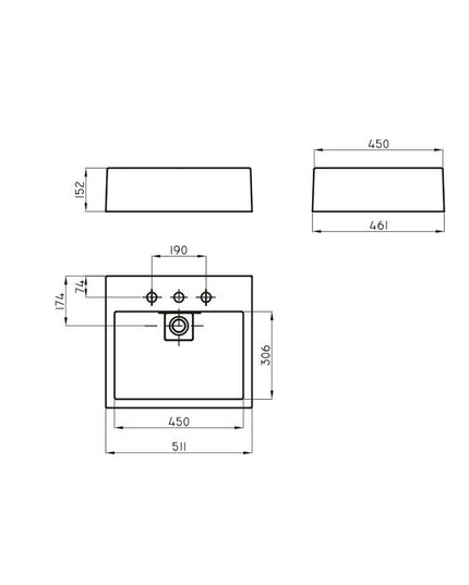 FERRUM QUBIC LAV 1AG D/OC LWR1F-B QUB-BH-153-BL