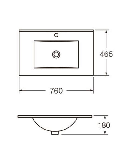 FERRUM CADRIA LAVATORIO 75 1AG LX71F  CDR-MS-005-BL