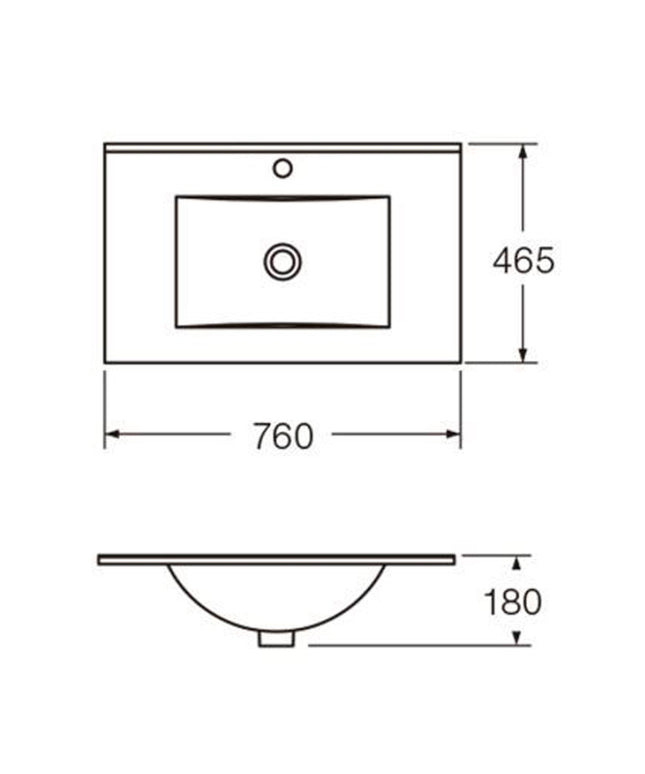 FERRUM CADRIA LAVATORIO 75 1AG LX71F  CDR-MS-005-BL