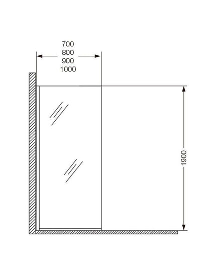 FERRUM KHIOS MAMP ALTA FIJA V-TRANSP 90X190 NL9FA 01  KHI-MP-038-CR