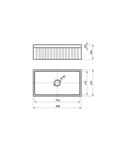 FERRUM COUNTRY BACHA COCINA REVERSIBLE PC8SR-B PIL-PC-128-BL