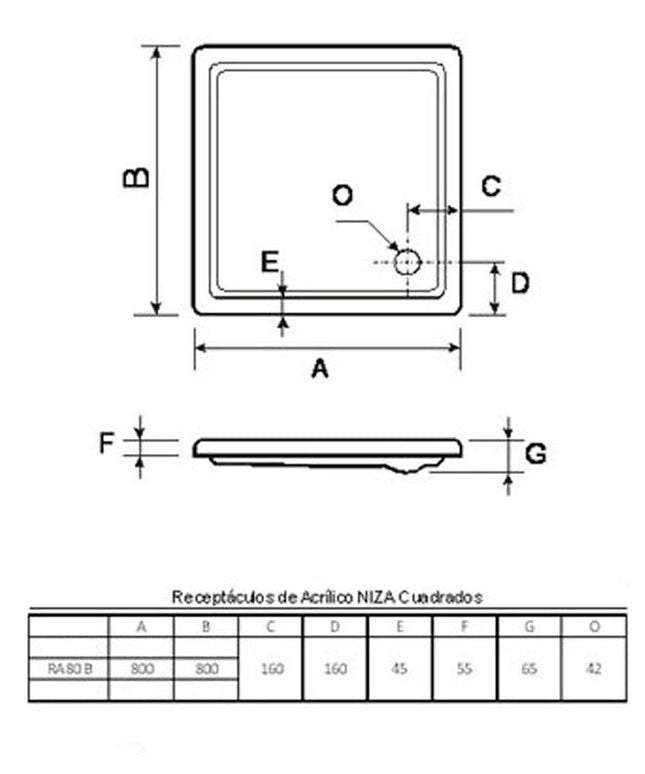 FERRUM KHIOS RECEP NIZA 80X80 RA80 KHI-RC-038-BL