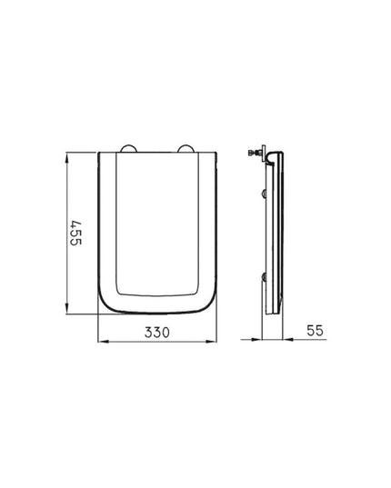 FERRUM TRENTO TAPA ASIENTO H/CROMO TEXC TRE-TP-002-BL