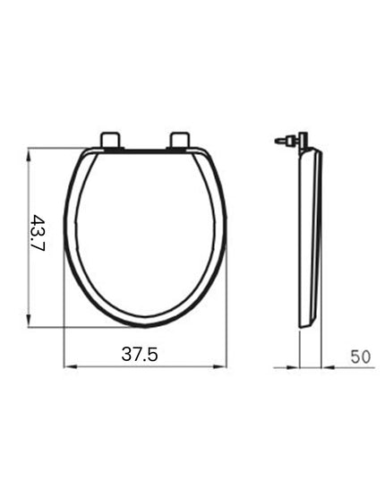 FERRUM ATUEL TAPA INODORO SOFT CLOSE TFWPS ATU-TP-002-BL