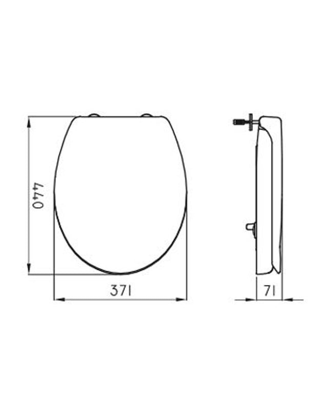 FERRUM ATUEL TAPA INODORO CONFORT UF SOFT CLOSE TFXUE ATU-TP-007-BL