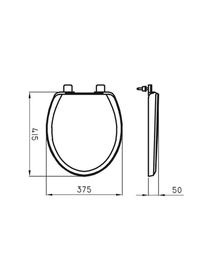 FERRUM ATUEL TAPA INODORO TFX ATU-TP-004-BL