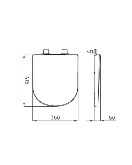 FERRUM BARI TAPA INOD UF SOFT CLOSE TKWUS  BAR-TP-010-BL