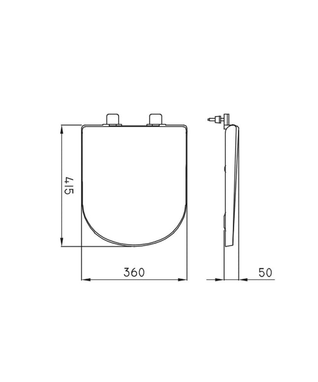 FERRUM BARI TAPA INOD UF SOFT CLOSE TKWUS  BAR-TP-010-BL