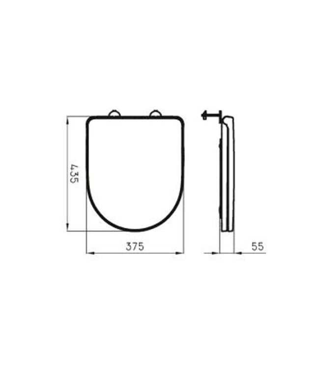 FERRUM FONTANA TAPA INODORO MDF TOMC-B FON-TP-001-BL