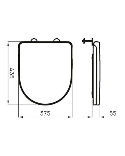 FERRUM FONTANA TAPA INODORO MDF TOMC-NS FON-TP-001-NS