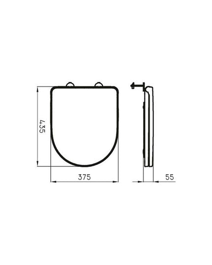 FERRUM FONTANA TAPA INODORO MDF TOMC-VO FON-TP-001-VO