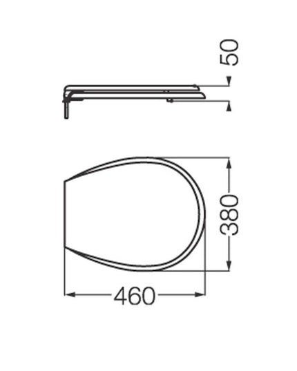 FERRUM SANITARIO T/ASIENTO PILAR HDF TPX SVA-TP-007-BL