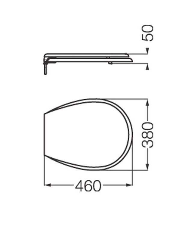 FERRUM SANITARIO T/ASIENTO PILAR HDF TPX SVA-TP-007-BL