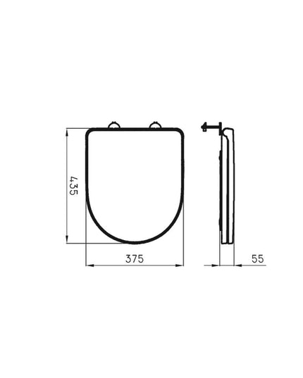 FERRUM FONTANA TAPA INOD UF SOFT CLOSE VENETO TTXUS  VNT-TP-004-BL