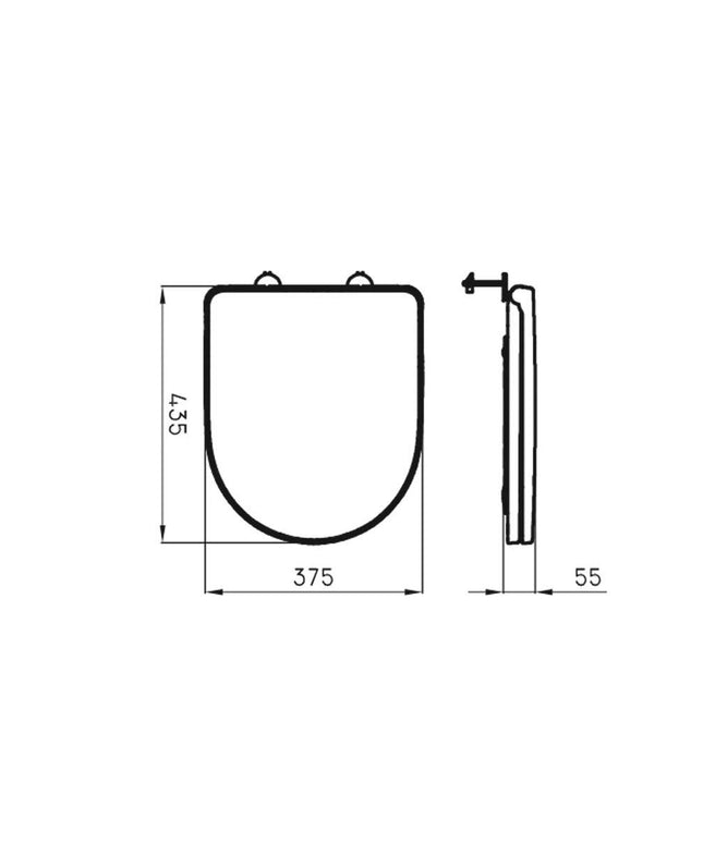 FERRUM FONTANA TAPA INOD UF SOFT CLOSE VENETO TTXUS  VNT-TP-004-BL