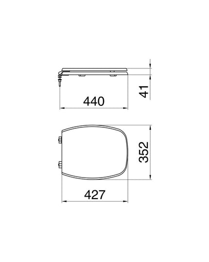 FERRUM VERONA TAPA ASIENTO INODORO TVXC VER-TP-003-BL