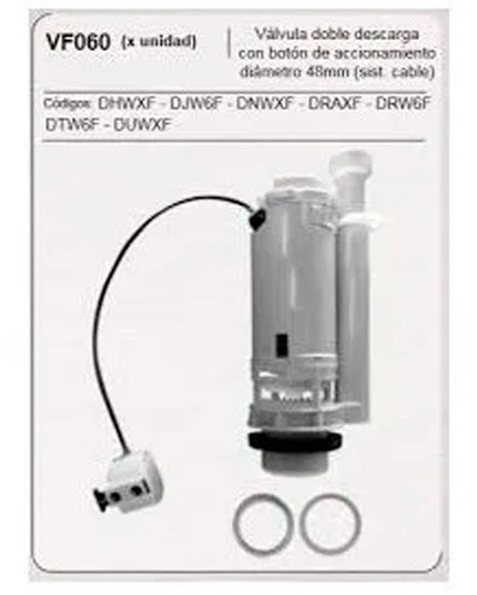 FERRUM VAL DESC DUAL P/BOT 48MM VF060 REP-RD-060-00