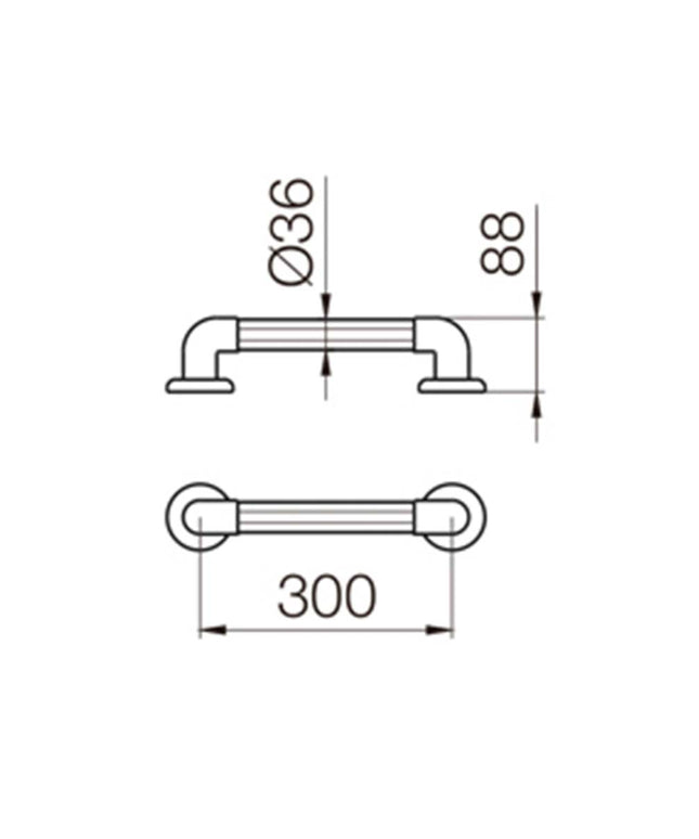 FERRUM TRAFUL STOCK BARRAL FIJO RECTO 30 CM Ø36MM VPFR3-R ESP-BR-012-RO