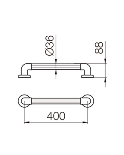 FERRUM TRAFUL STOCK BARRAL FIJO RECTO 40 CM Ø36MM VPFR4-R ESP-BR-013-RO