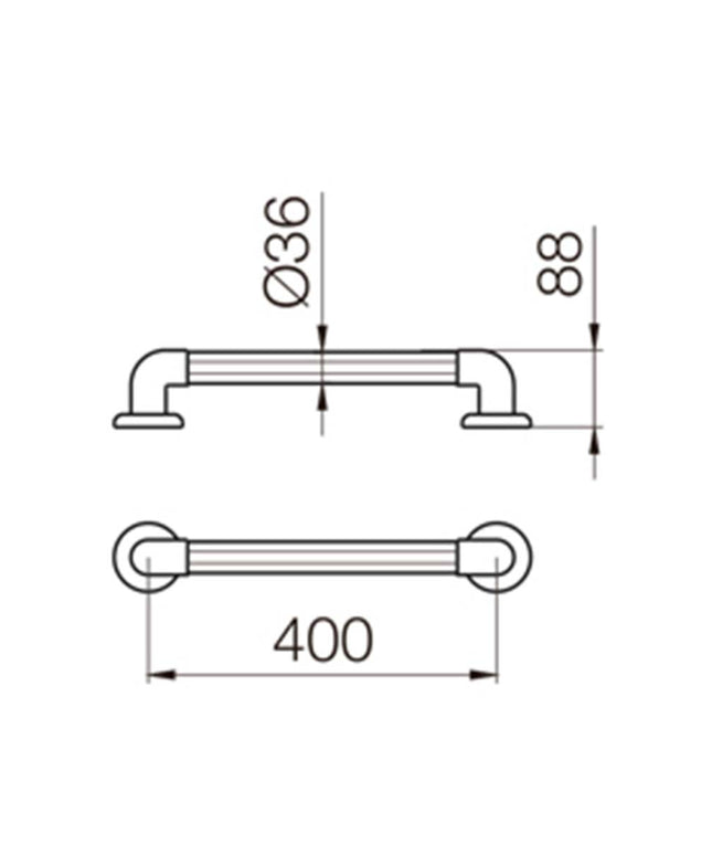 FERRUM TRAFUL STOCK BARRAL FIJO RECTO 40 CM Ø36MM VPFR4-R ESP-BR-013-RO