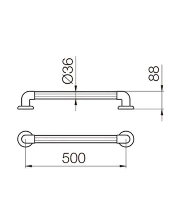 FERRUM TRAFUL STOCK BARRAL FIJO RECTO 50 CM Ø36MM VPFR5-N ESP-BR-014-NE