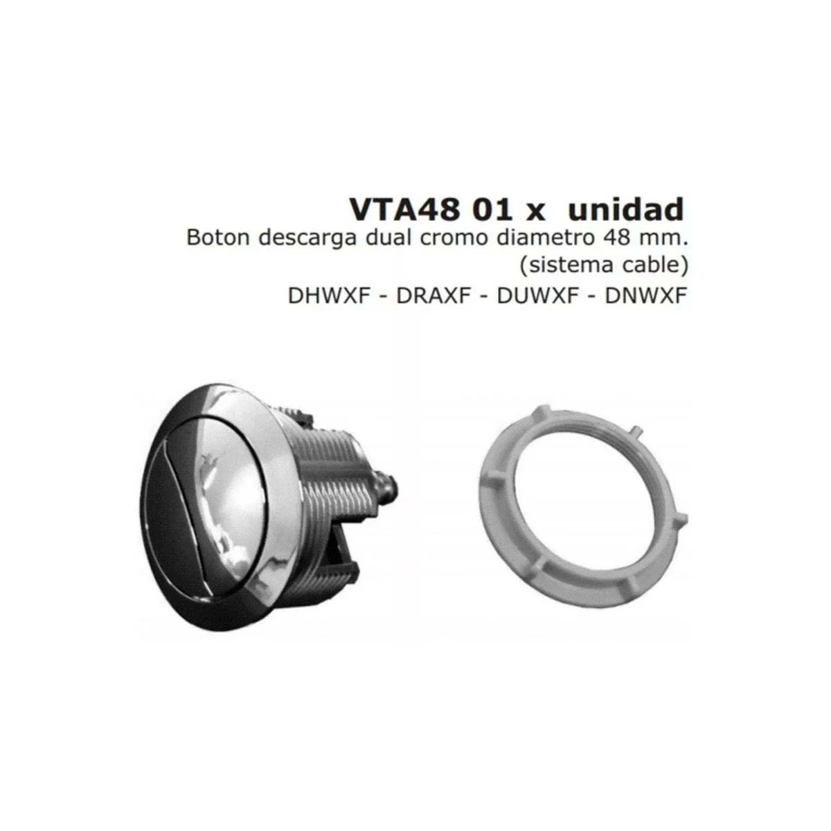 FERRUM BOTON DUAL 48 MM C/CABLE VTA48 01 REP-RA-048-CR