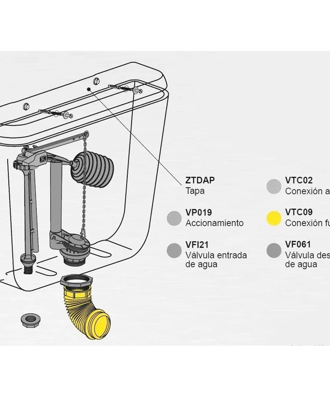 FERRUM CONEXION FUELLE P/INODORO VTC09 REP-RX-023-00