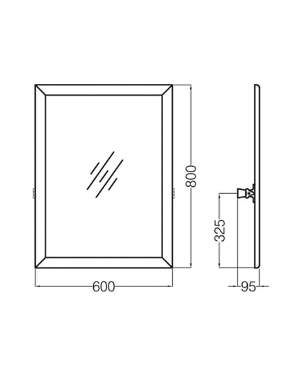 FERRUM ESPACIO ESPEJO INCLINABLE 60X80 VTEE1 ESP-ES-001-BL