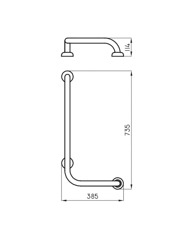 FERRUM ESPACIO BARRAL TIPO L DER 34X69 VTEP ESP-BR-020-BL