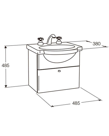 FERRUM VENECIA MUEBLE DE COLGAR 48CM 1P X4VE VNC-MB-002-BL