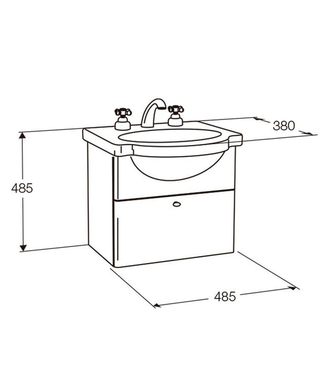 FERRUM VENECIA MUEBLE DE COLGAR 48CM 1P X4VE VNC-MB-002-BL