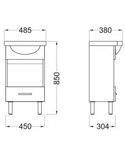 FERRUM VENECIA STOCK MUEBLE DE APOYAR C/CAJ 48CM X4VK B4 VNC-MB-005-B4