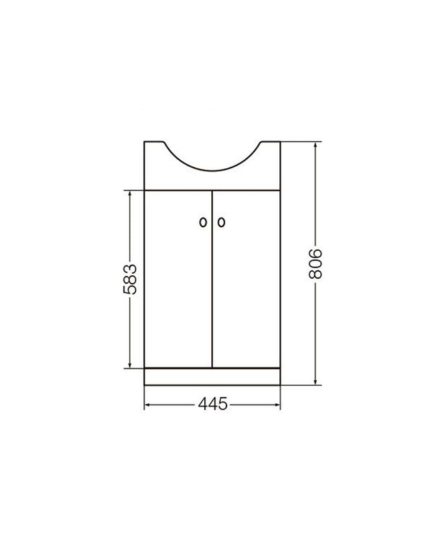 FERRUM VENECIA MUEBLE DE APOYAR 48CM 2P X4VL VNC-MB-006-BL