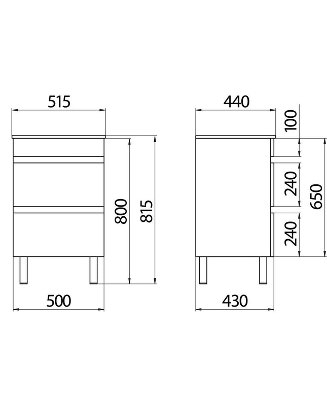FERRUM SYMI MUEBLE 50CM APOYAR X5DQ W7 ARM-MB-002-WE