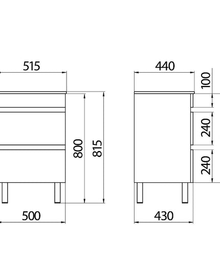 FERRUM SYMI MUEBLE 50CM APOYAR X5DQ W9 ARM-MB-002-RA