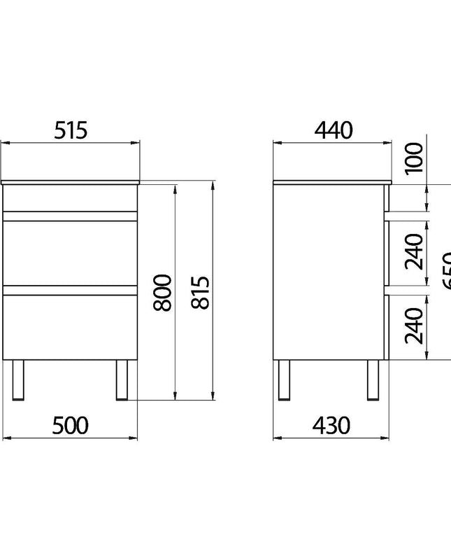 FERRUM SYMI MUEBLE 50CM APOYAR X5DQ W9 ARM-MB-002-RA