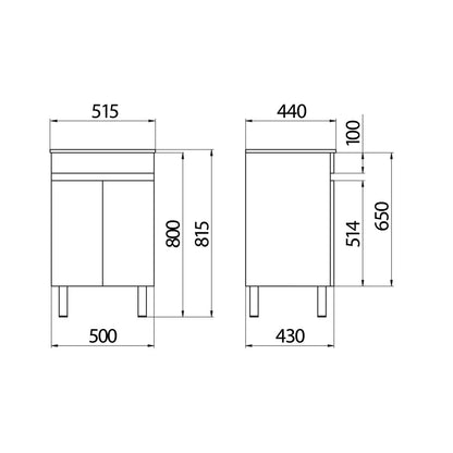FERRUM ARMONICA M ELEA CUADRA/SYMI 50CM APOYAR X5DS W7 ARM-MB-004-WE