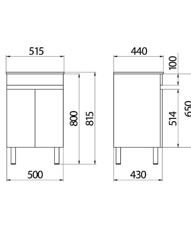 FERRUM SYMI MUEBLE 50CM APOYAR X5DS W9 ARM-MB-004-RA