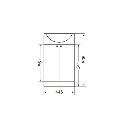 FERRUM AVIGNON MUEBLE 50 SIN CAJONES X5MC AVI-MB-003-BL