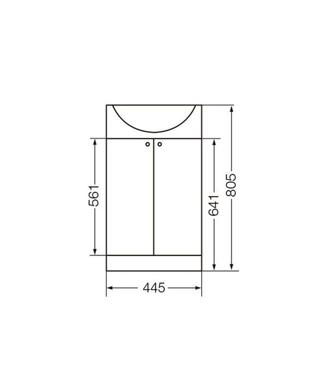 FERRUM AVIGNON MUEBLE 50 SIN CAJONES X5MC AVI-MB-003-BL