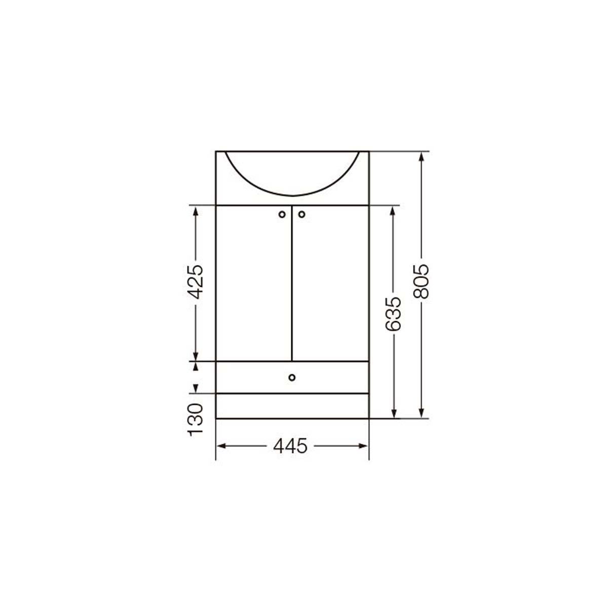 FERRUM AVIGNON MUEBLE 50 CON CAJONES X5MH AVI-MB-006-BL