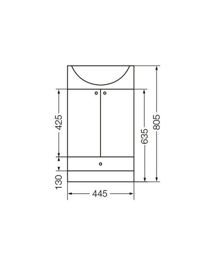 FERRUM AVIGNON MUEBLE 50 CON CAJONES X5MH AVI-MB-006-BL