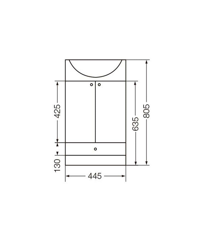 FERRUM AVIGNON MUEBLE 50 CON CAJONES X5MH AVI-MB-006-BL