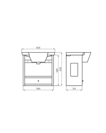 FERRUM MARINA MUEBLE COLGANTE 60CM X6HC W3 MAR-MB-002-WE