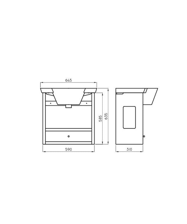 FERRUM MARINA MUEBLE COLGANTE 60CM X6HC W3 MAR-MB-002-WE
