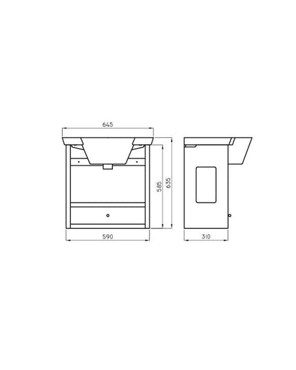 FERRUM MARINA MUEBLE COLGANTE 60CM X6HC MAR-MB-002-BL