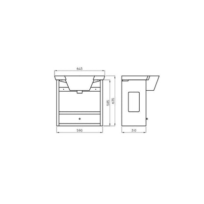 FERRUM MARINA MUEBLE COLGANTE 60CM X6HC MAR-MB-002-BL