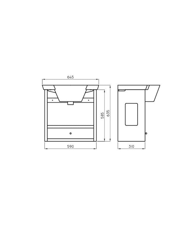 FERRUM MARINA MUEBLE COLGANTE 60CM X6HC MAR-MB-002-BL