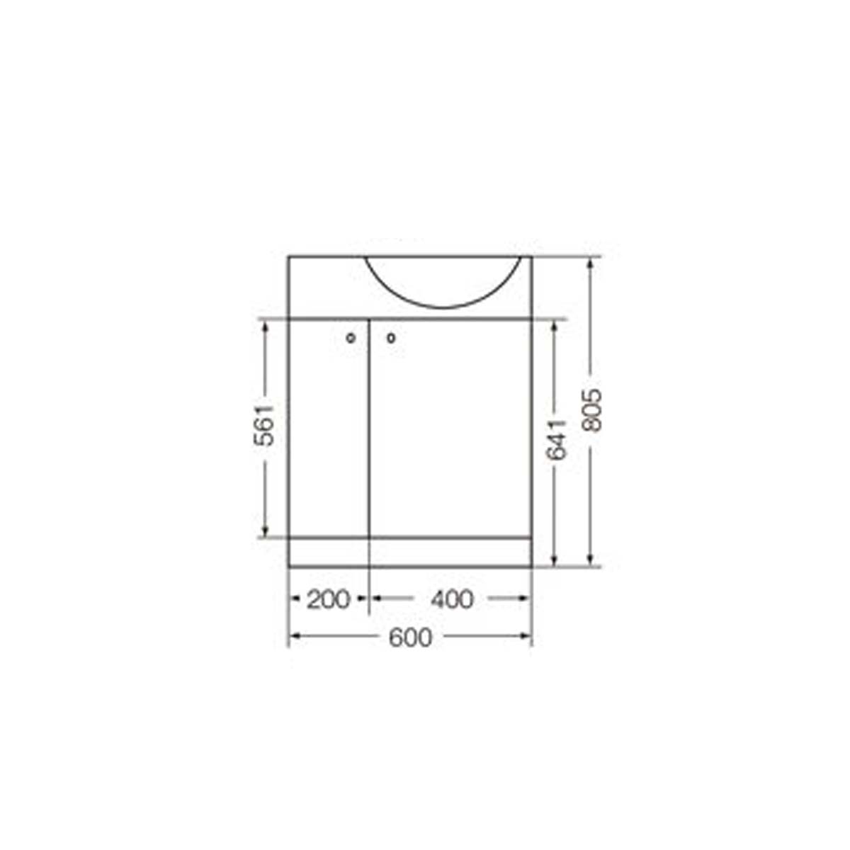 FERRUM AVIGNON MUEBLE 65 SIN CAJONES X6IC AVI-MB-011-BL