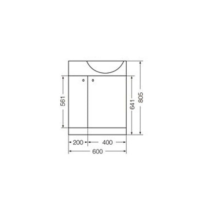 FERRUM AVIGNON MUEBLE 65 SIN CAJONES X6IC AVI-MB-011-BL